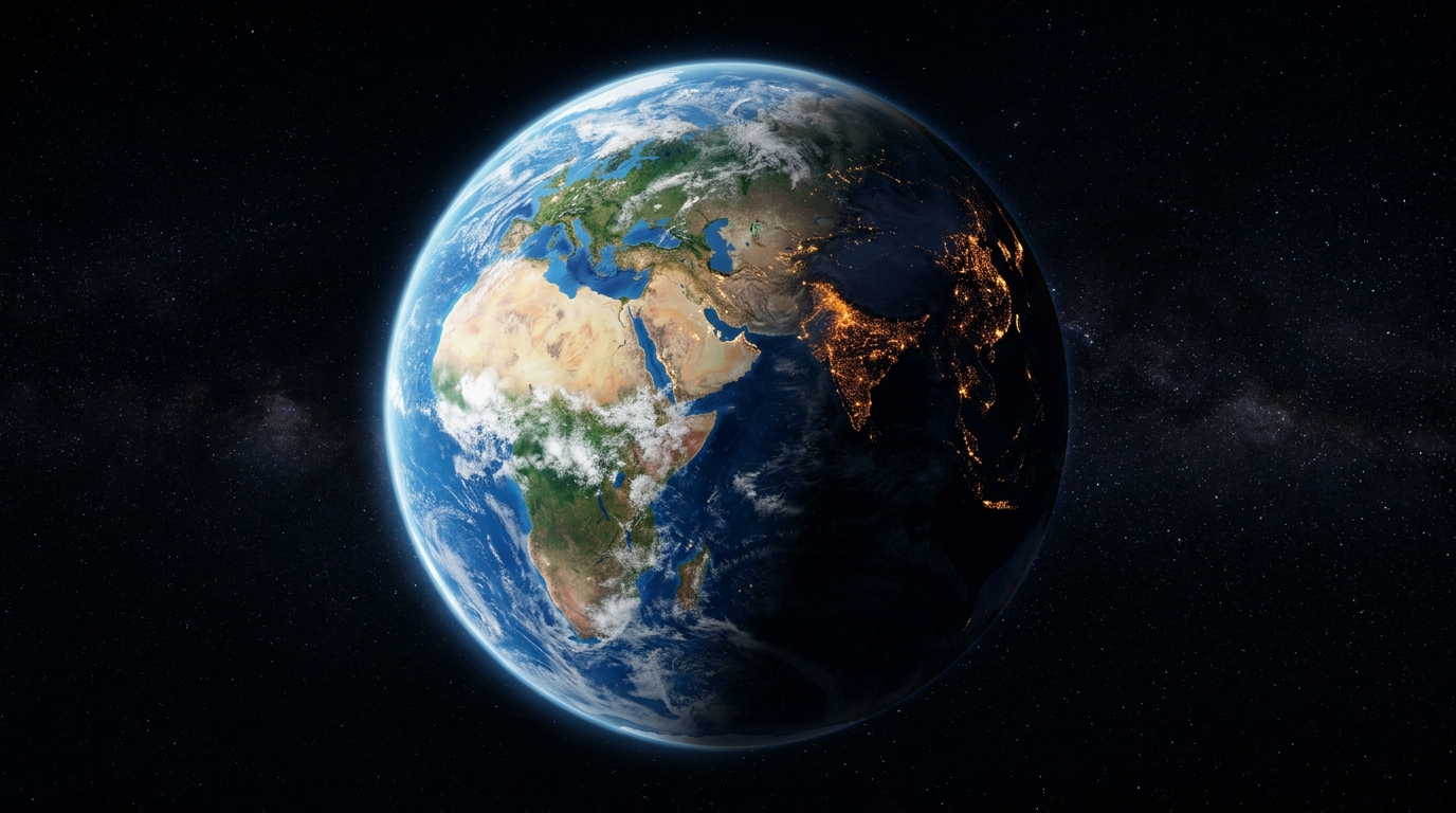 Planeta Tierra en el Espacio