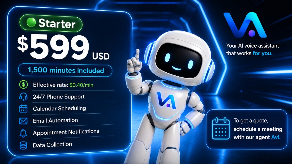 VirtualAgents-AI Starter Plan $599 USD AI Voice Assistant